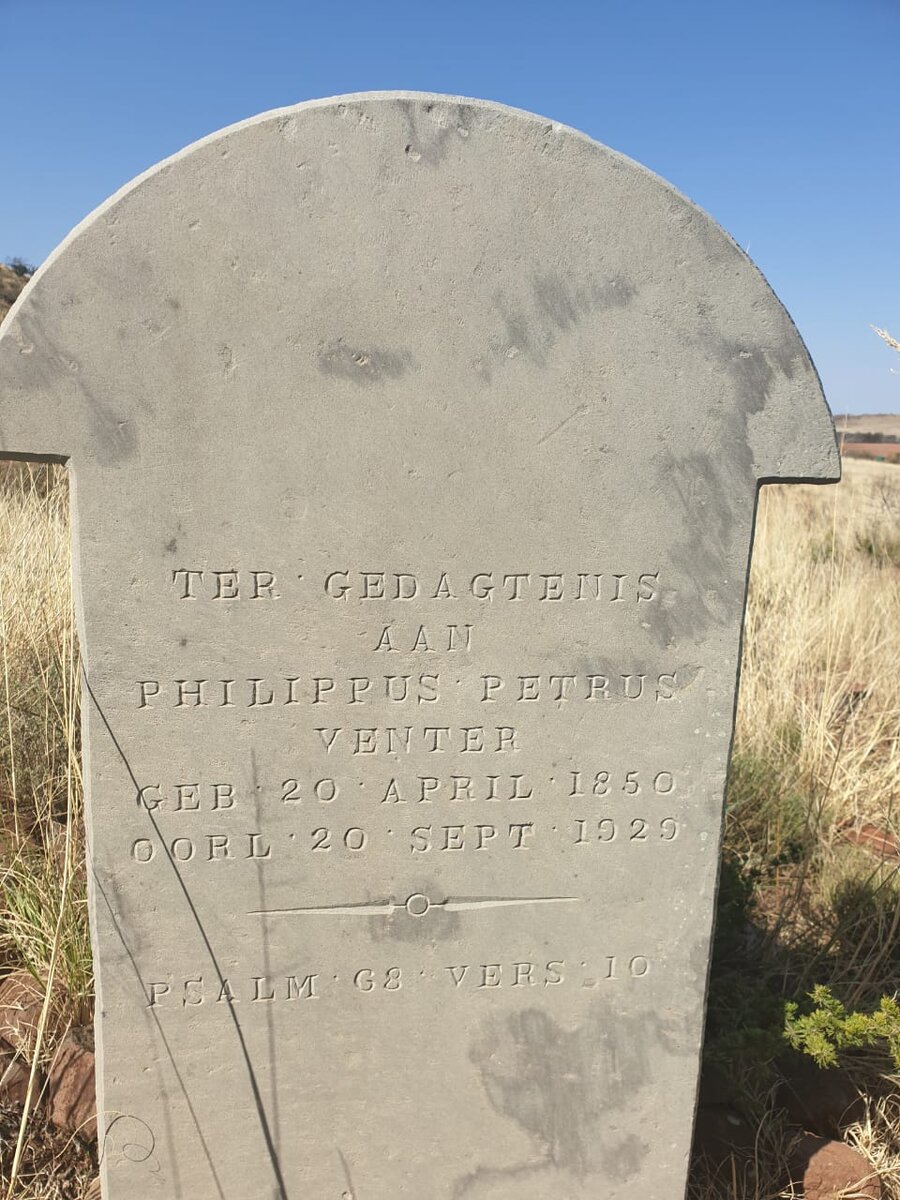 VENTER Philippus Petrus 1850-1929