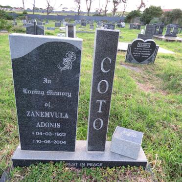 COTO Zanemvula Adonis 1922-2004