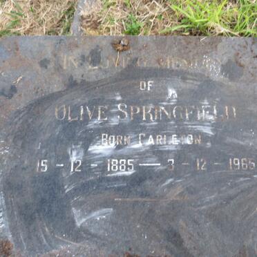 SPRINGFIELD Olive CARLETON 1885-1965