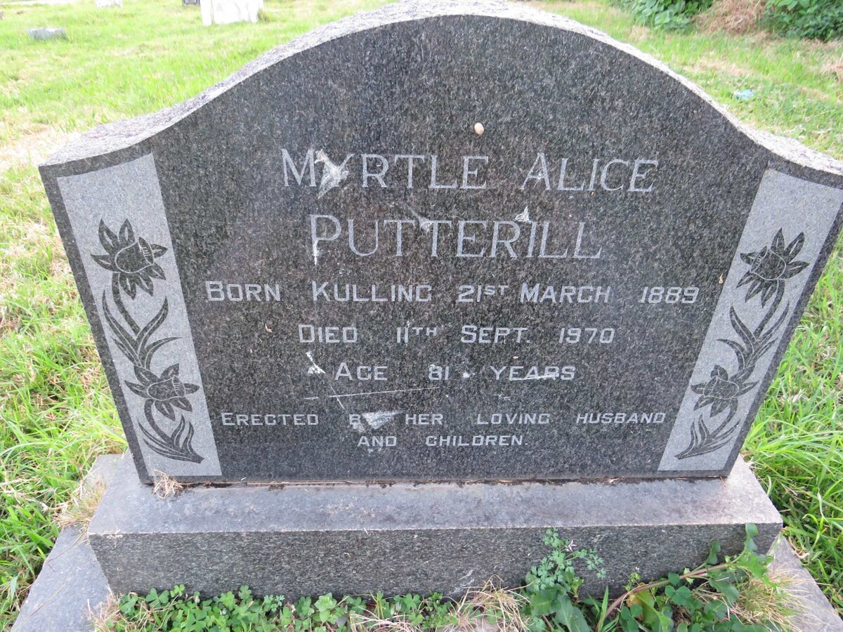 PUTTERILL Myrtle Alice nee KULLING 1889-1970