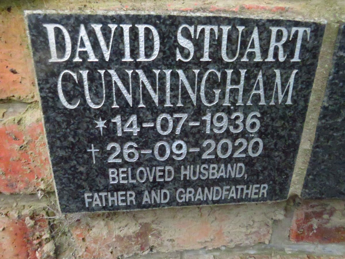 CUNNINGHAM David Stuart 1936-2020