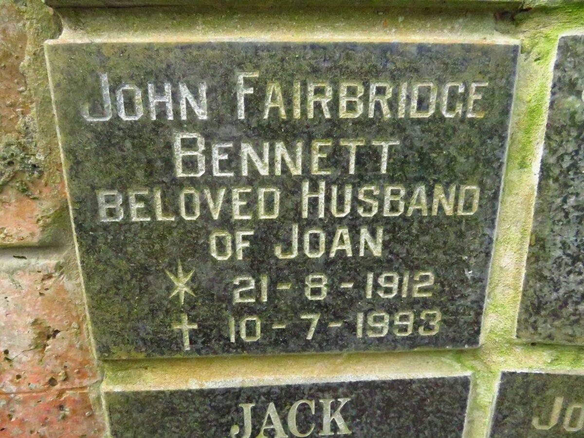 BENNETT John Fairbridge 1912-1993