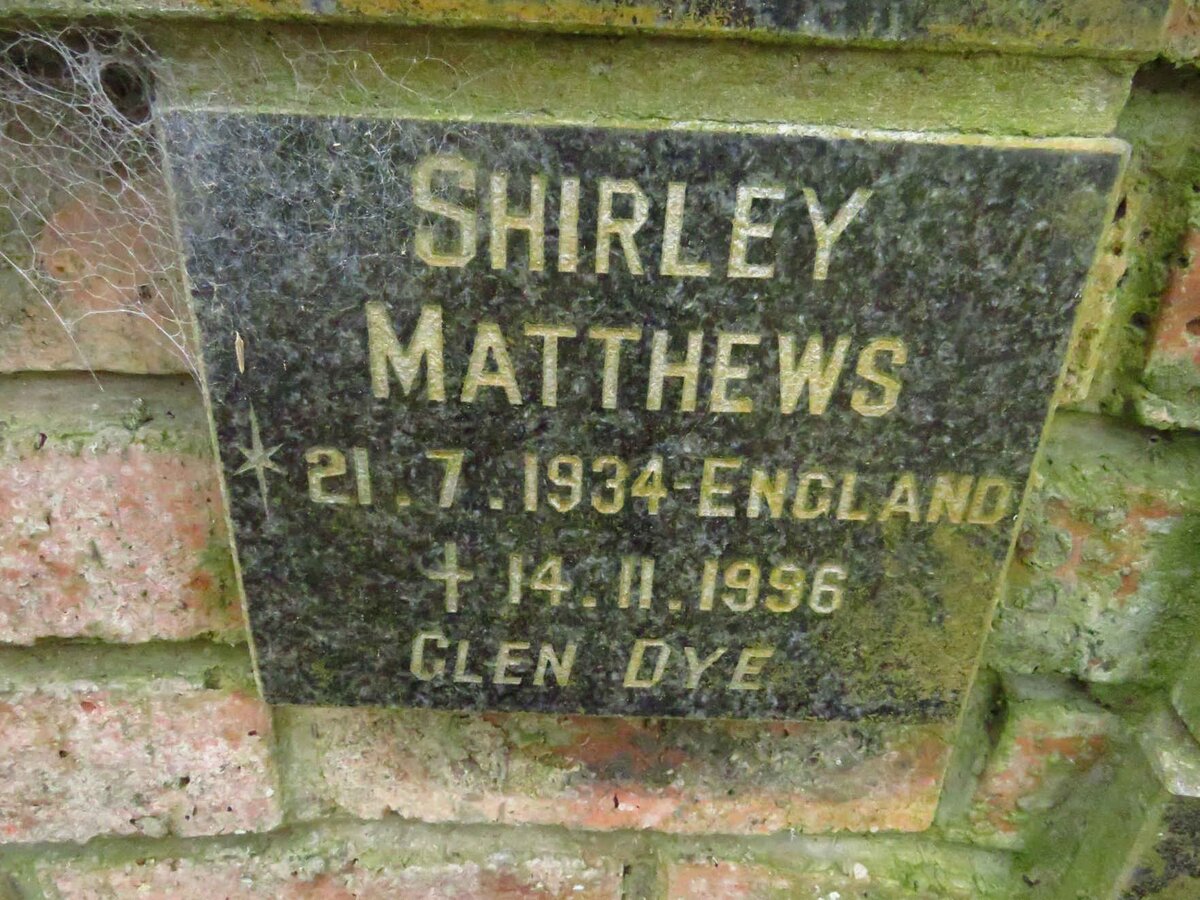 MATTHEWS Shirley 1934-1996