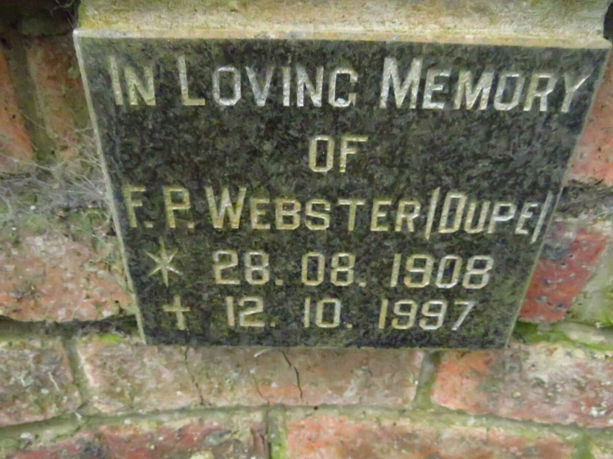 WEBSTER F.P. 1908-1997