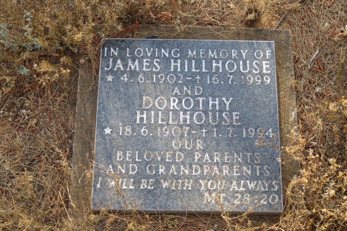 HILLHOUSE James 1902-1999 &amp; Dorothy 1907-1994