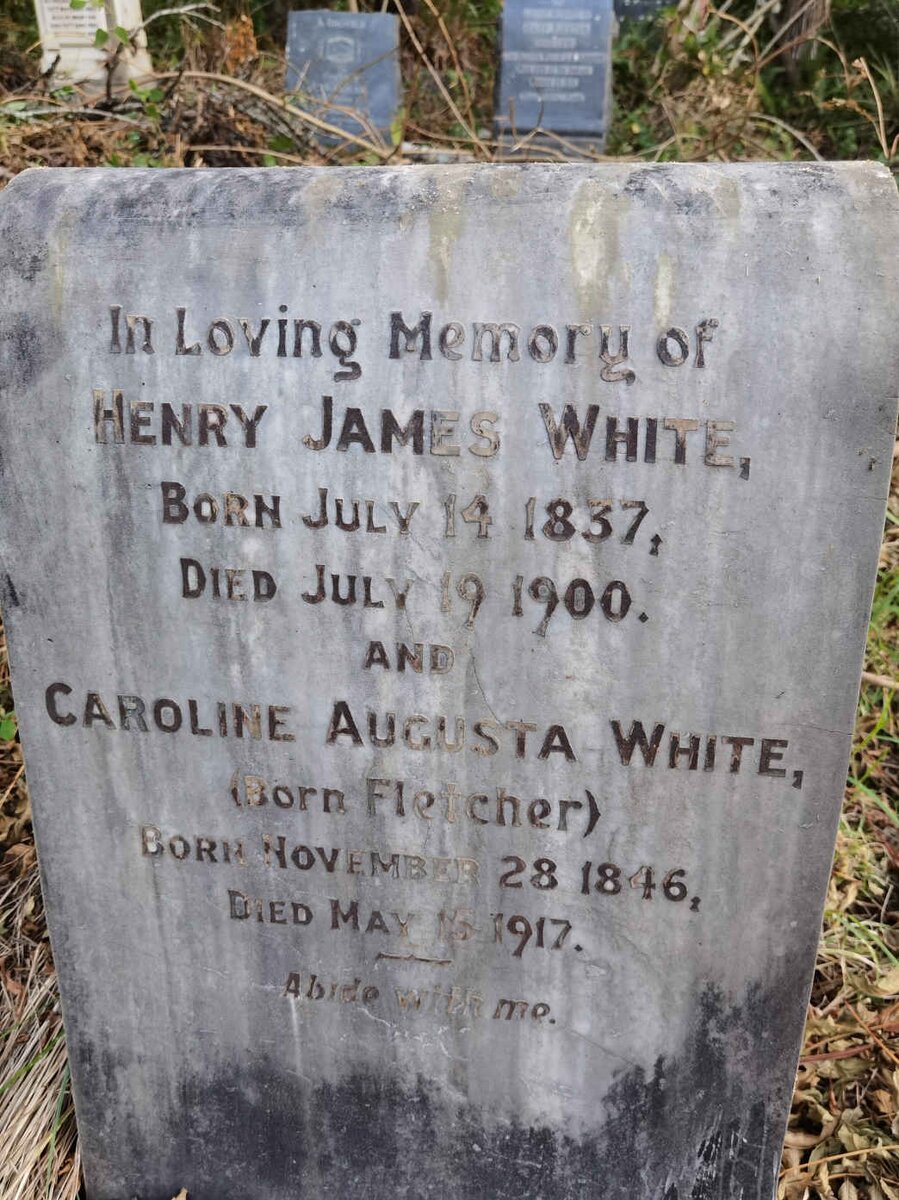 WHITE Henry James 1837-1900 &amp; Caroline Augusta FLETCHER 1846-1917