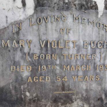 BUCHAN Mary Violet nee TURNER -1932