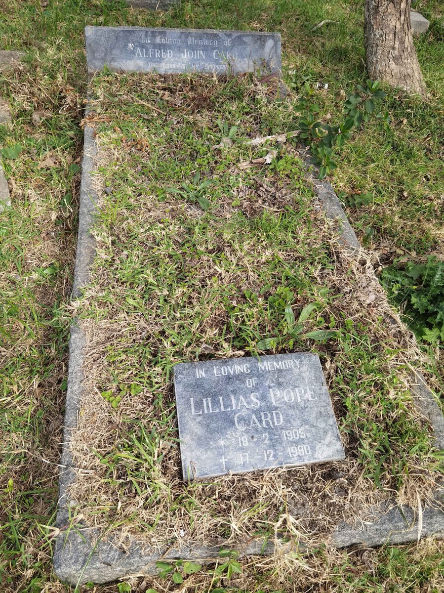 CARD Alfred John &amp; Lillias Pope 1905-1990