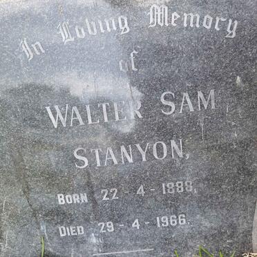 STANYON Walter Sam 1888-1966
