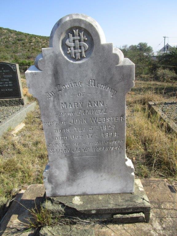WEBSTER Mary Ann nee EATWELL 1824-1898