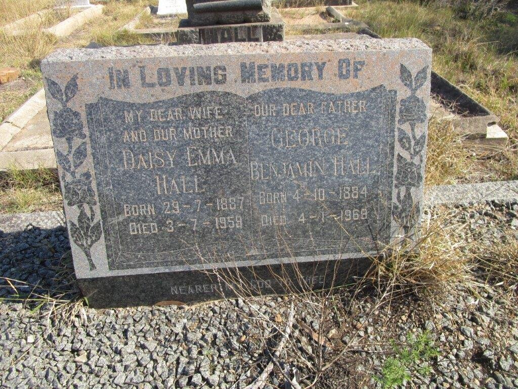 HALL George Benjamin 1884-1969 &amp; Daisy Emma 1887-1959