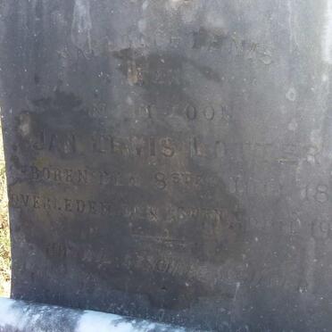 LOTTER Jan Lewis 1863-1904