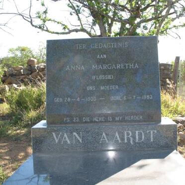 AARDT Anna Margaretha, van 1900-1983