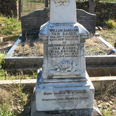 AARDT Willem Adriaan, van 1829-1878 &amp; Catherina Elizabeth KRUGER 1833-1910