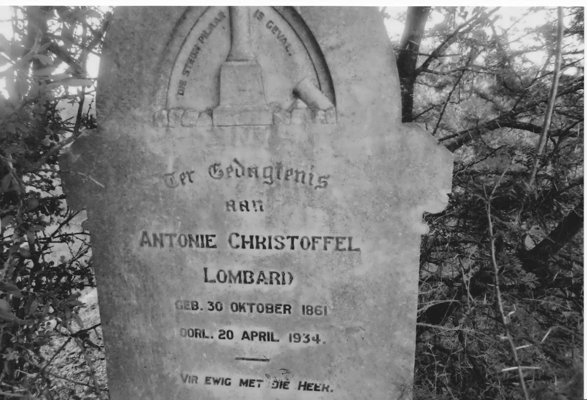 LOMBARD Antonie Christoffel 1861-1934