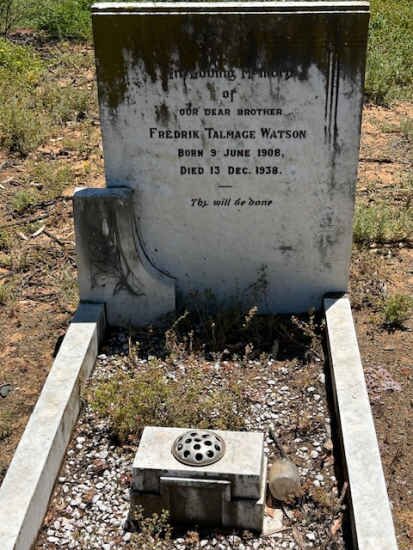 WATSON Fredrik Talmage 1908-1938