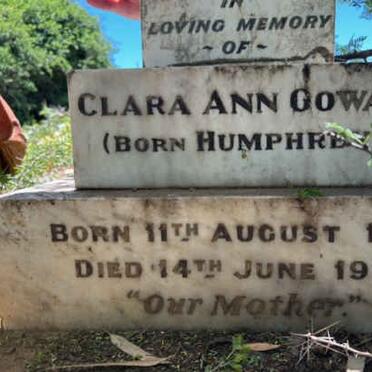 GOWAR Clara Ann nee HUMPHREY 1851-1925