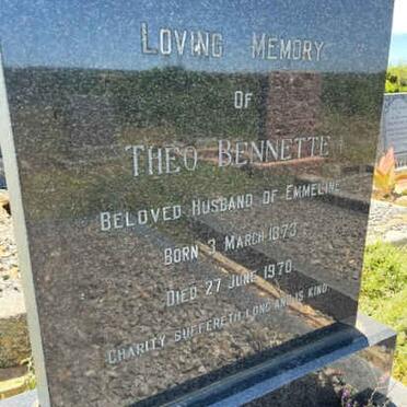 BENNETTE Theo 1873-1970
