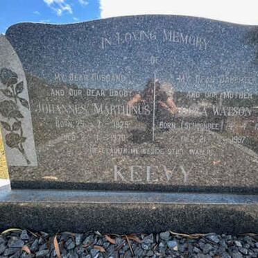 KEEVY Johannes Marthinus 1925-1970 &amp; Cora WATSON nee SCHOOMBEE 1934-1997