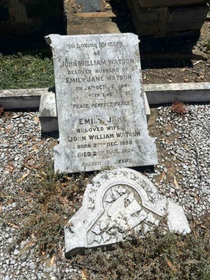 WATSON John William 1849-1921 &amp; Emily Jane 1858-1926