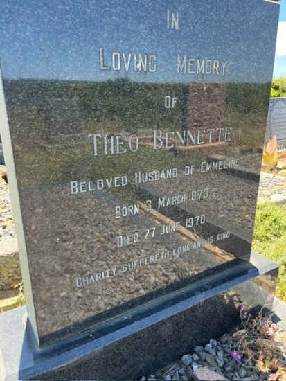 BENNETTE Theo 1873-1970