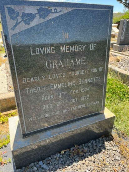BENNETTE Grahame 1924-1972