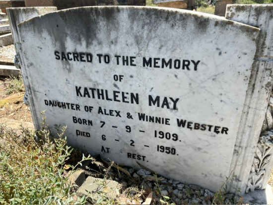 WEBSTER Kathleen May 1909-1950