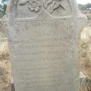 STRAATEN Cornelia Susanna, van nee GROBBELAAR 1855-1876