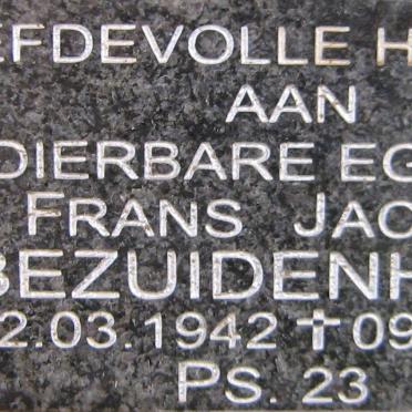 BEZUIDENHOUT Frans Jacobus 1942-2014