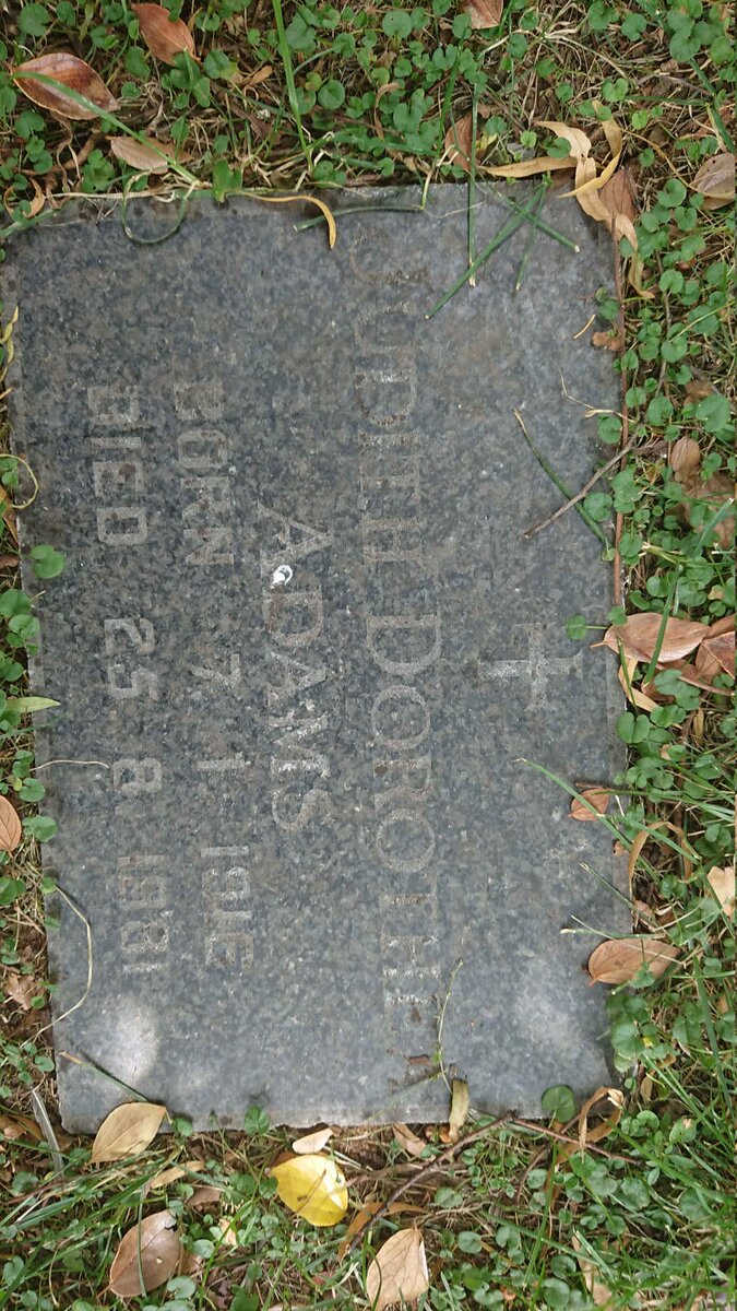 ADAMS Judith Dorothea 1916-1981