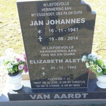 AARDT Jan Johannes, van 1941-2014 &amp; Elizabeth Aletta 1945-
