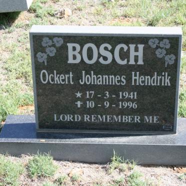 BOSCH Ockert Johannes Hendrik 1941-1996