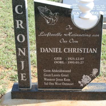 CRONJE Daniel Christian 1925-1995