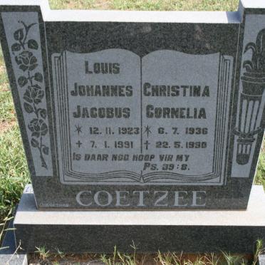 COETZEE Louis Johannes Jacobus 1923-1991 &amp; Christina Cornelia 1936-1990