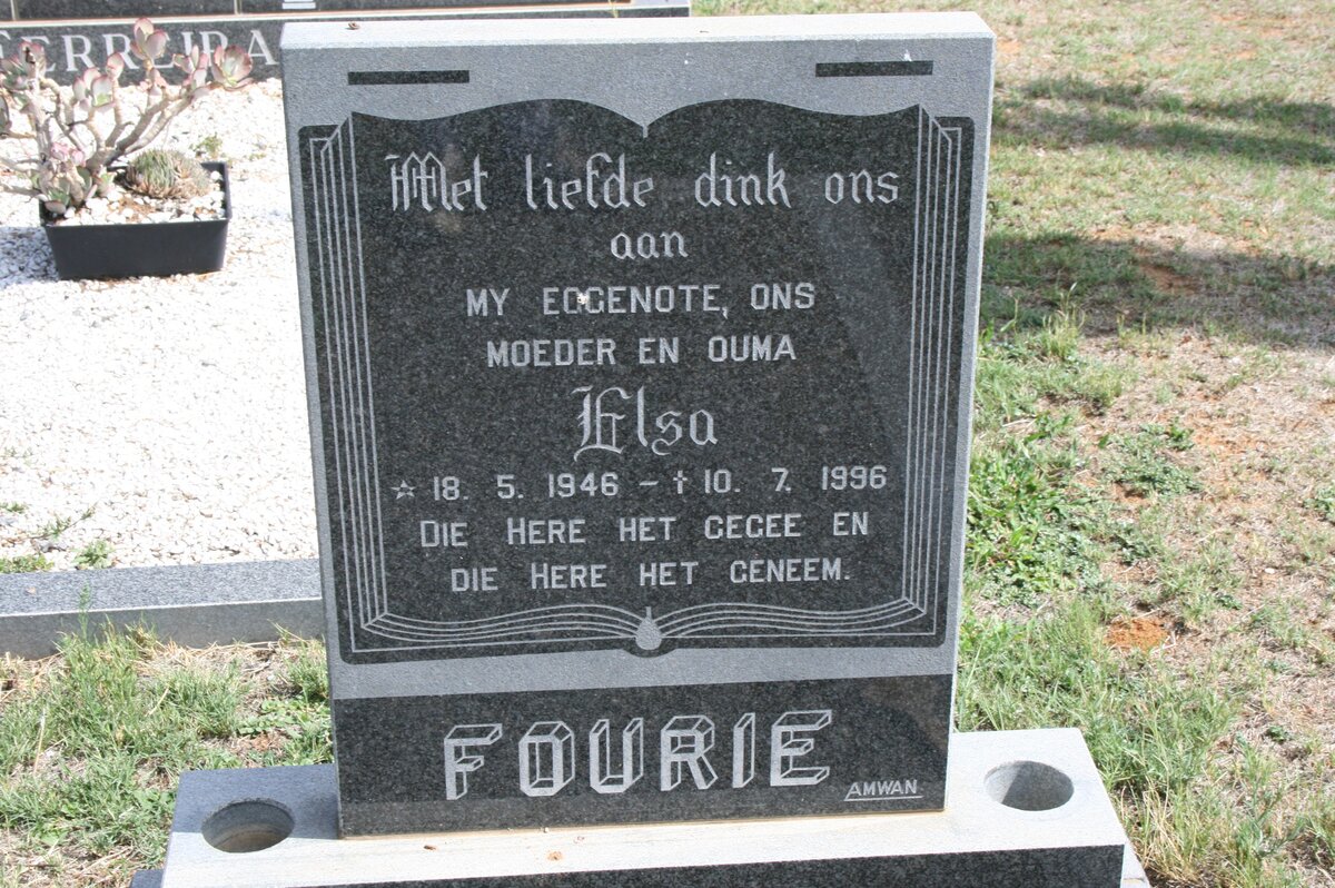 FOURIE Elsa 1946-1996