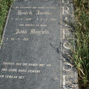 GRIESSEL Hendrik Jacobus 1928-1996 &amp; Anna Magrieta 1931-
