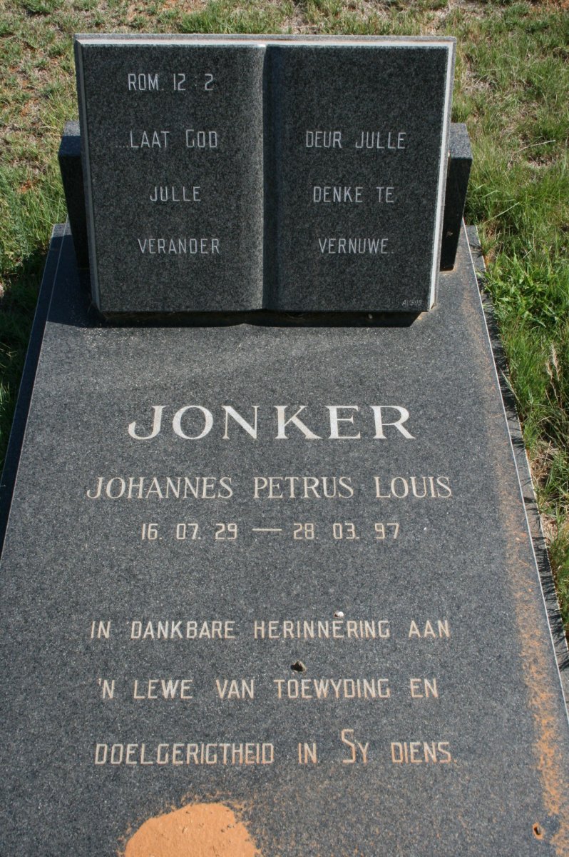 JONKER Johannes Petrus Louis 1929-1997