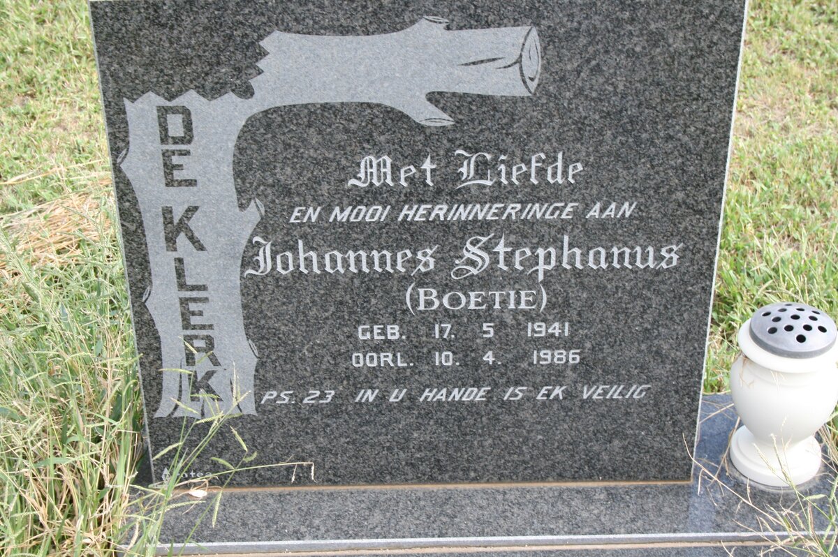 KLERK Johannes Stephanus, de 1941-1986