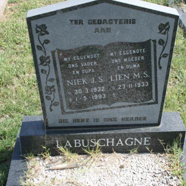 LABUSCHAGNE J.S. 1932-1993 &amp; M.S. 1933-