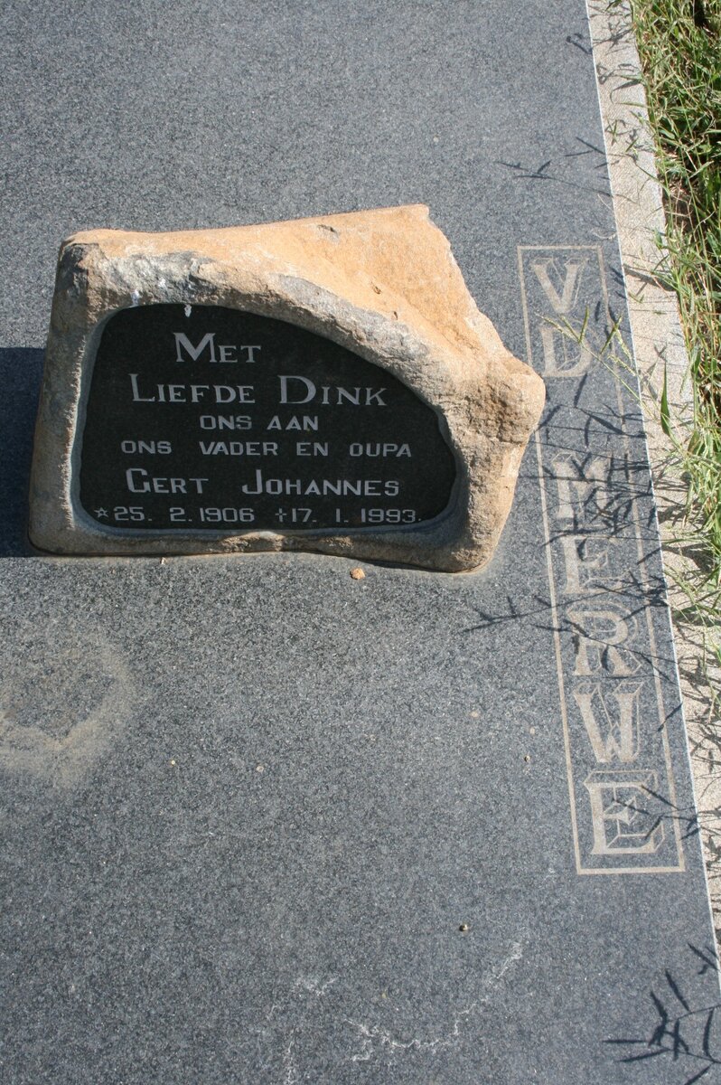 MERWE Gert Johannes, van der 1906-1993