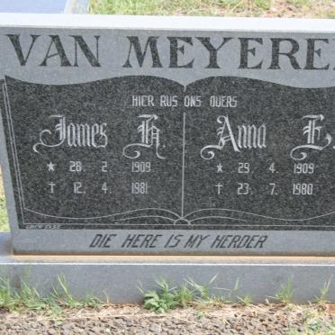 MEYEREN James H., van 1909-1981 &amp; Anna E. 1909-1980