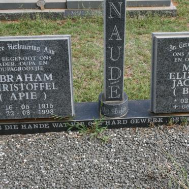 NAUDE Abraham Christoffel 1915-1998 &amp; Maria Elizabeth Jacomina 1913-2001