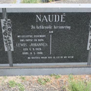 NAUDE Lewis Johannes 1926-1980
