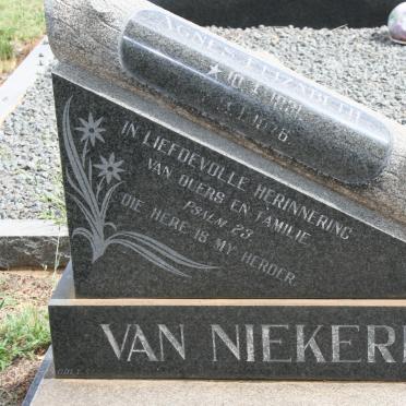 NIEKERK Agnes Elizabeth, van 1931-1976