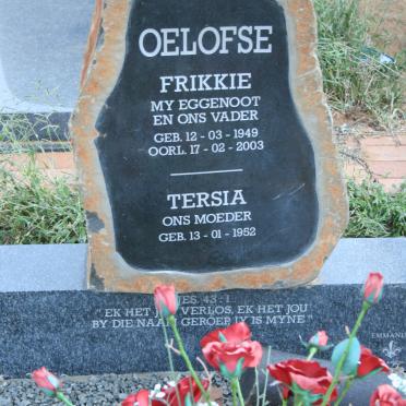 OELOFSE Frikkie 1949-2003 &amp; Tersia 1952-