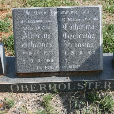 OBERHOLSTER Albertus Johannes 1923-1990 &amp; Catharina Gertruida Fransina 1930-