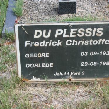 PLESSIS Fredrick Christoffel, du 1933-1984