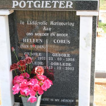 POTGIETER Heleen nee VAN VREDEN 1931-2003 :: POTGIETER Cobus 1958-2003