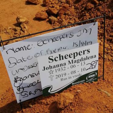 SCHEEPERS Johanna Magdalena 1932-2019