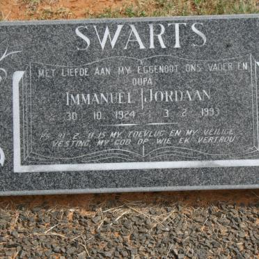 SWARTS Immanuel Jordaan 1924-1993
